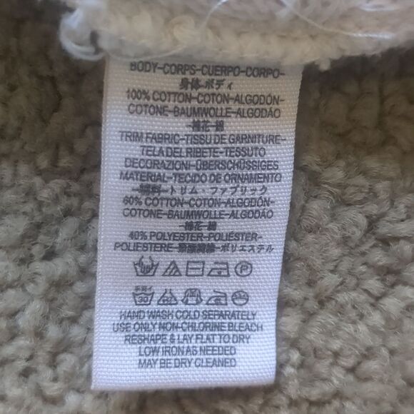 We The Free SM Fisherman crocheted Thien's Hacci Top Sweater Women's Cream - Picture 13 of 13